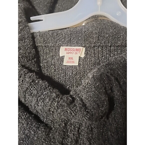 Mossimo Supply Co Women’s XXL Gray Cable Knit Cowl Neck Long Sweater - Picture 5 of 7